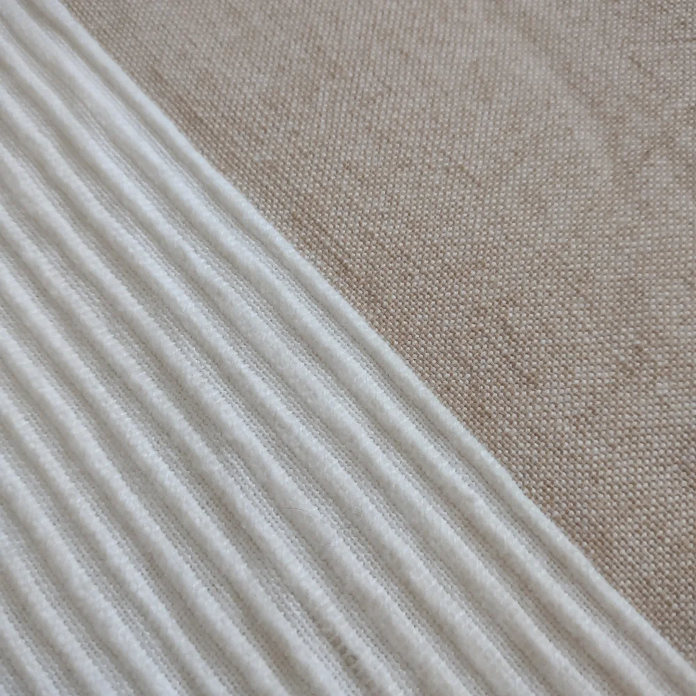 Cotton textured stripes shower curtain